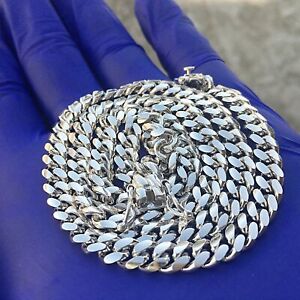 Real Authentic 925 Sterling Silver Miami Cuban Link Chain Italy Necklace 6MM 20