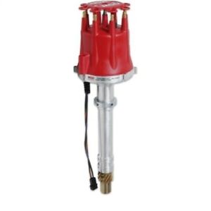 MSD 85501 Pro-Billet Distributor for Chevy V8, Locked Out Timing, Red