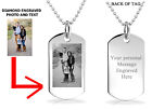 PERSONALIZED CUSTOM PHOTO DOG TAG ENGRAVED JEWELRY NECKLACE PENDANT CHAIN GIFT