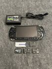 Sony PSP-3001 Playstation Portable Console US Piano Black, Charger, Memory Cards