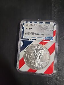 MS69 2014 American Silver Eagle - Graded NGC