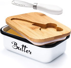 Butter Dish, Butter Dish with Lid for Countertop, AISBUGUR Metal Butter Keeper w