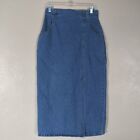 Vintage CHU Denim Pencil Midi Skirt Women's Size 10