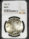 1923 P NGC MS 63 Peace Silver Dollar ☆☆ Great Collectible ☆☆ 016