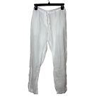 CP Shades Pants Womens Size S White Pockets Drawstring Tapered Pure Linen New