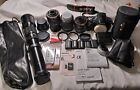 Sony Alpha A330 DSLR Camera w/ 4 Lenses 5 batteries Remote New SDHC Manual +More