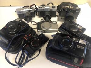 Lot Of 8 Cameras Olympus Pentax Kodak Bentley 35mm ALL UNTESTED/AS IS