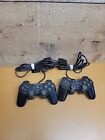 OEM Official PS2 Playstation Dualshock 2 Controller Untested Parts Lot of 2