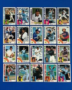 Lot of (20)  1984 Topps Tiffany MLB Baseball Parallel Cards w/ Stars - No Dupes