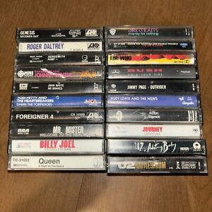 New ListingLot Of 20 Classic Rock Audio Cassette Tapes OOP Rare