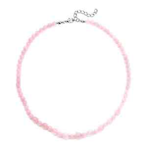 Rose Quartz Beaded Necklace for Women Jewelry Size 18 Ct 138.5 Birthday Gifts
