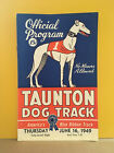 1949 Taunton Dog Track greyhound racing program, No writing