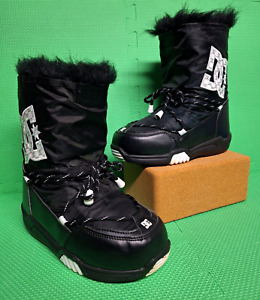 DC Black Winter Faux Fur Lodge J Snow Boots Waterproof US Size 8 Women's 32008