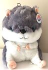 Hamster Plush XLarge 13'' Extra Soft Stuffed Animal Grey Toy . NWT.