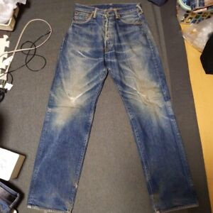 Denim Jeans  EVISU JEANS 2000 No2 DENIM Blue Seagull Japan Size W:28 Inseam:31
