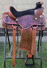 WESTERN HORSE SADDLE USED WADE TREE ROPING ROPER RANCH LEATHER 15