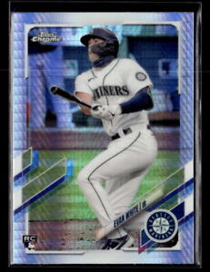 New ListingEvan White RC - 2021 Topps Chrome Prism Refractor Rookie #61 Seattle Mariners