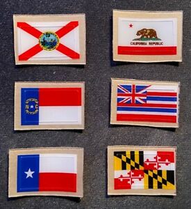 MINI HELMET STATE FLAG DECAL - 3M 20MIL - MANY STATES - PICK AS MANY AS YOU WANT