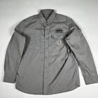 Carhartt Force Relaxed Fit Button Up Shirt Men's Large Gray Long Sleeve Vented