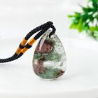 Natural Ghost Phantom Quartz Crystal Pendant Necklace Chakra Healing Stone Rock