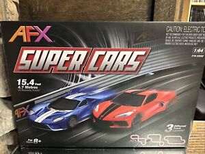 AFX/Racemasters Super Cars Set15ft TrackMega G+ ChassisTri-Pack AFX22032 HO Slot