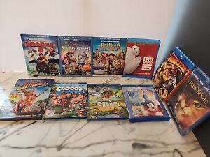 Blu Ray DVD Kids Movies Lot Of 10