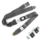 2pt Gray Standard Buckle Lap Seat Belt with Mounting Hardware