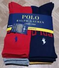 Polo Ralph Lauren Crew Socks 6 Pairs Performance Men's 6-12.5 Multicolors New