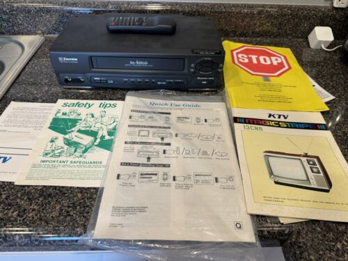 Emerson VHS VCR Player EWV401A DA-4 Head Quick Play ~ New/Open Box tested Remote