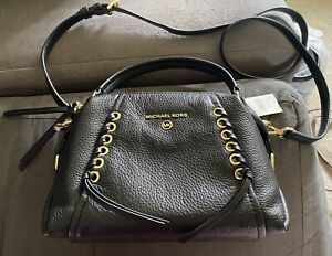 Michael Kors Sia Small Double Zip Crossbody Leather Handbag