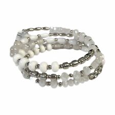 Style & Co Womens Bracelet White Silver Fashion Jewelry Casual Beads NWT