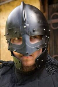 Medieval Raven Fantasy Helmet Viking Armor Helmet With Chainmail