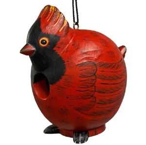 Gord-O RED CARDINAL Bird House Gordo NC Farmhouse Art Songbird Essentials Gourd