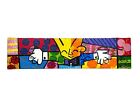 ROMERO BRITTO Original Painting On Canvas “The Hug” Small Version 15.75” As Is