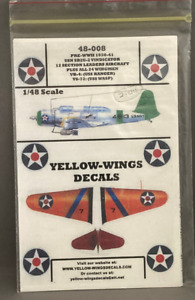 Yellow Wings Decals SB2U-2 Vindicator Aircraft Markings 1/48