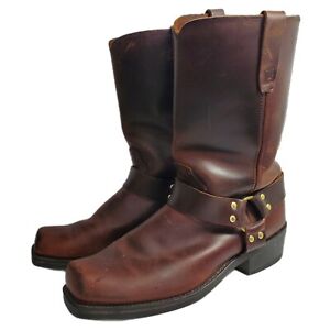 Durango Engineer Harness Boots Size 12 EE Square Toe Biker Brown Leather DB514