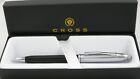 Cross Townsend Tuxedo Black w/Chrome Cap Ballpoint Pen - New In Box