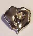 MFA Museum Of Fine Arts Pin Brooch Sterling Silver Flower Pearl center vintage
