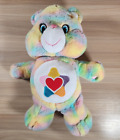 2016 Care Bears True Heart Pastel Rainbow Tie Dye Just Play 13” Plush