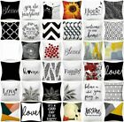 Cushion COVERS White Black Soft Double-Sided Decorative Throw Pillow Case 18x18