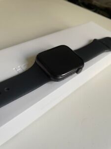 Apple Watch Series 5 44mm Space Black Stainless Steel Case with Black Sport Band