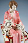 GOLDSCHEIDER Figure Chairman Lady + 2 Dogs Lady With Lorenzl Mnr : 6154