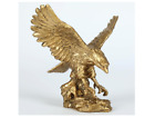 H&W Golden Eagle Statue Flying Wild Bird Decorative Bronze Patina Resin Statues
