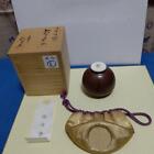 Tea Caddy Tanba Tamba Chaire Pottery Container Canister Japan U-0451