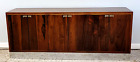 Milo Baughman Bernhardt Flair Rosewood  and Chrome Buffet Sideboard Mid Century