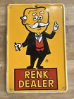 Vintage Original Renk Seed Corn Sign Dealer Double Sided (2 Signs)