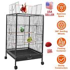 Small Bird Cage with Detachable Rolling Stand for Parrot Cockatiel Parakeet