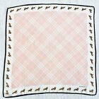 Burberry mini scarf handkerchief cotton nova check Dog Pink Mom women Bag horse