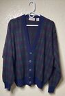 Vintage Murano Sweater Cardigan Mens Size Large Dad Grandpa 30% Wool Made Italy