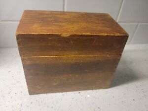 Old dovetail wooden box No.84-C card file